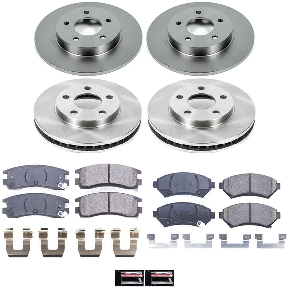PowerStop OE Stock Replacement Low-Dust Ceramic Brake Pad and Rotor Kit