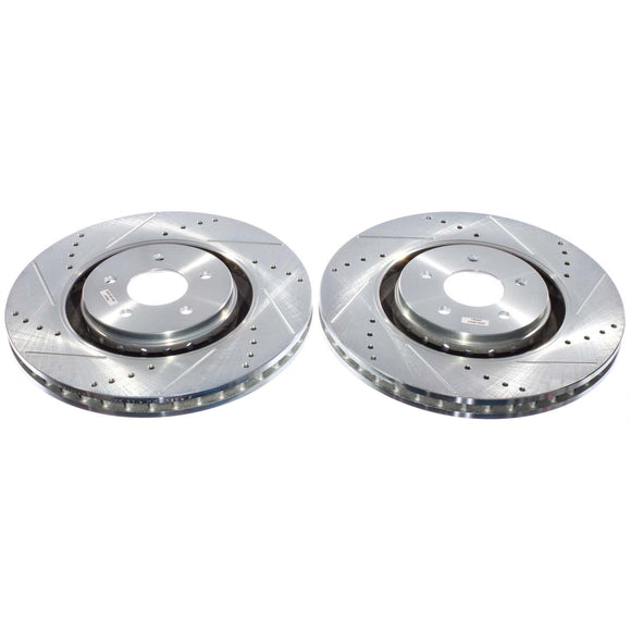 PowerStop Evolution Drilled Slotted Rotors Pair Front For INFINITI QX60