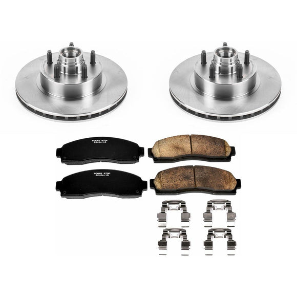 PowerStop OE Stock Replacement Low-Dust Ceramic Brake Pad and Rotor Kit