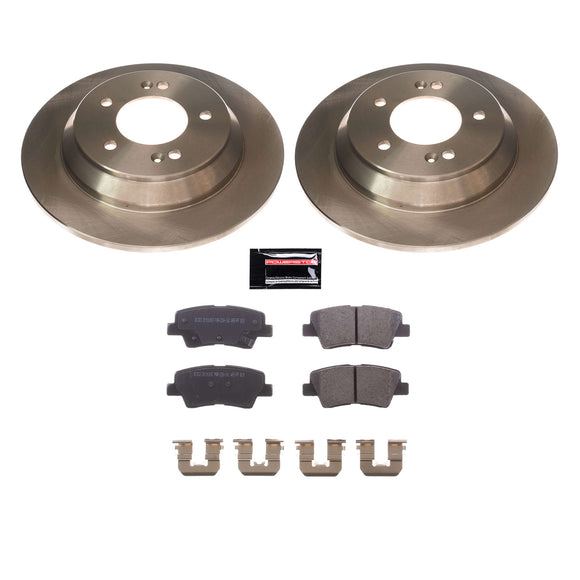 PowerStop OE Stock Replacement Low-Dust Ceramic Brake Pad and Rotor Kit