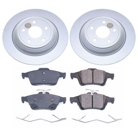 PowerStop Genuine Geomet Coated Rotor and Low-Dust Ceramic Brake Pad Kit