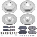 PowerStop Genuine Geomet Coated Rotor and Low-Dust Ceramic Brake Pad Kit