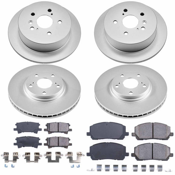 PowerStop Genuine Geomet Coated Rotor and Low-Dust Ceramic Brake Pad Kit