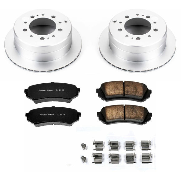 PowerStop Genuine Geomet Coated Rotor and Low-Dust Ceramic Brake Pad Kit