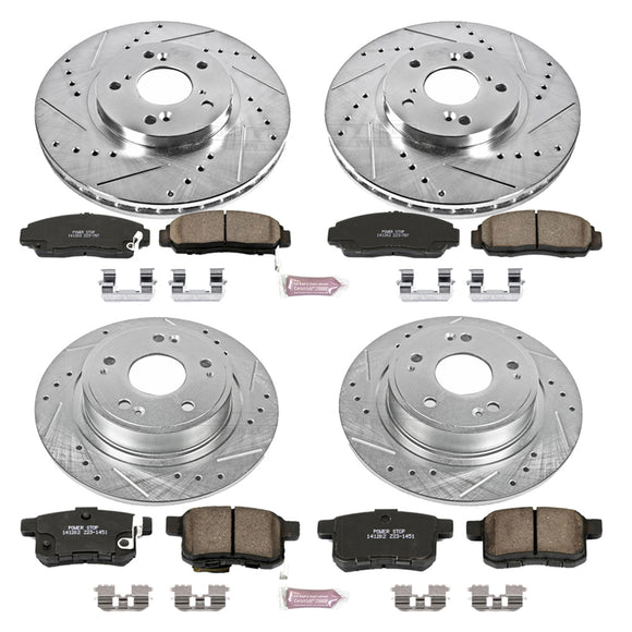 PowerStop Z23 Daily Driver Carbon-Fiber Ceramic Brake Pad and Drilled & Slotted