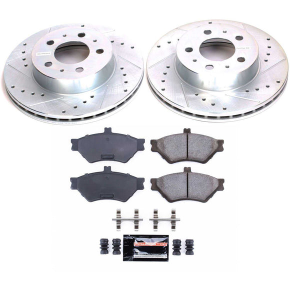 PowerStop Z23 Daily Driver Carbon-Fiber Ceramic Brake Pad and Drilled & Slotted