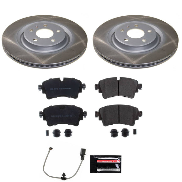 PowerStop Semi-Coated Rotor and Low-Dust Ceramic Brake Pad Kit