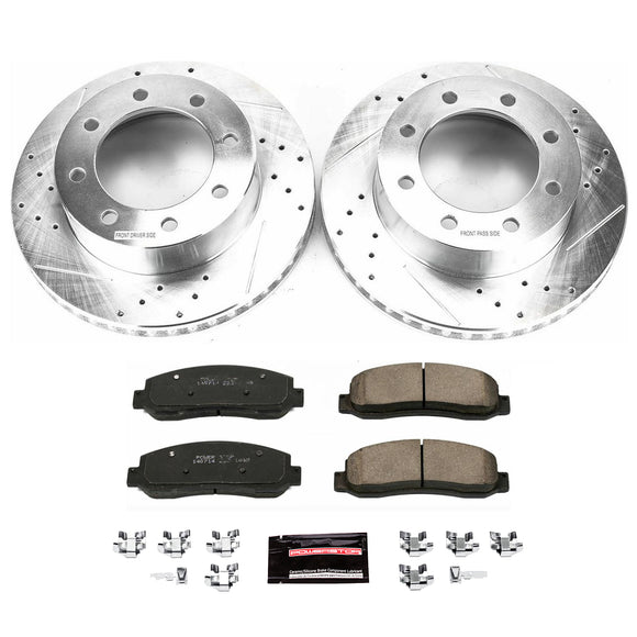 PowerStop Z23 Daily Driver Carbon-Fiber Ceramic Brake Pad and Drilled & Slotted