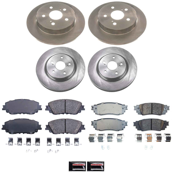 OE Stock Replacement Low-Dust Ceramic Brake Pad and Rotor Kit