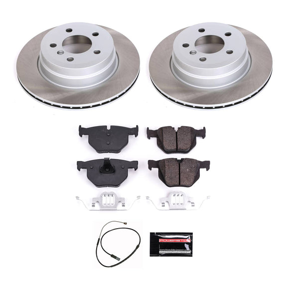 PowerStop Semi-Coated Rotor and Low-Dust Ceramic Brake Pad Kit