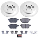 PowerStop Genuine Geomet Coated Rotor and Low-Dust Ceramic Brake Pad Kit