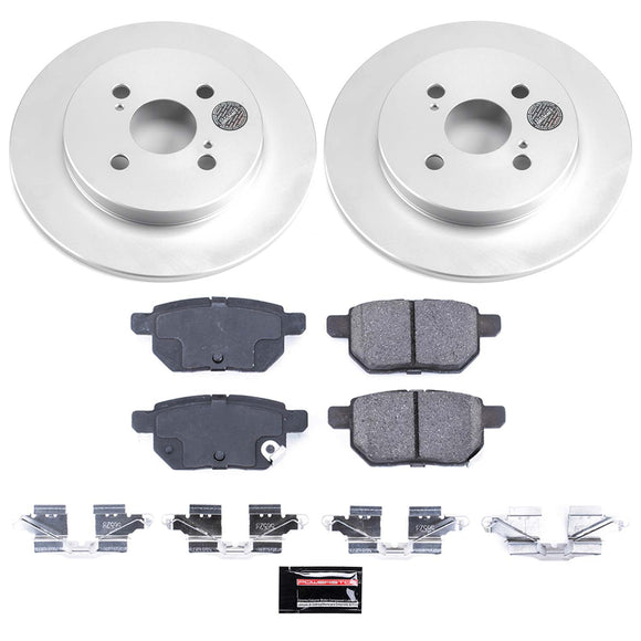 PowerStop Genuine Geomet Coated Rotor and Low-Dust Ceramic Brake Pad Kit