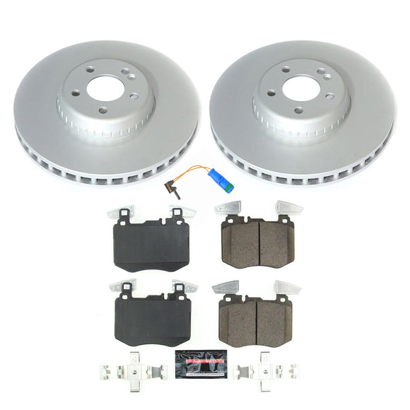 PowerStop Genuine Geomet Coated Rotor and Carbon-Fiber Ceramic Brake Pad Kit