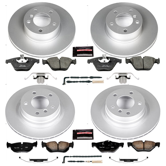 PowerStop Genuine Geomet Coated Rotor and Carbon-Fiber Ceramic Brake Pad Kit