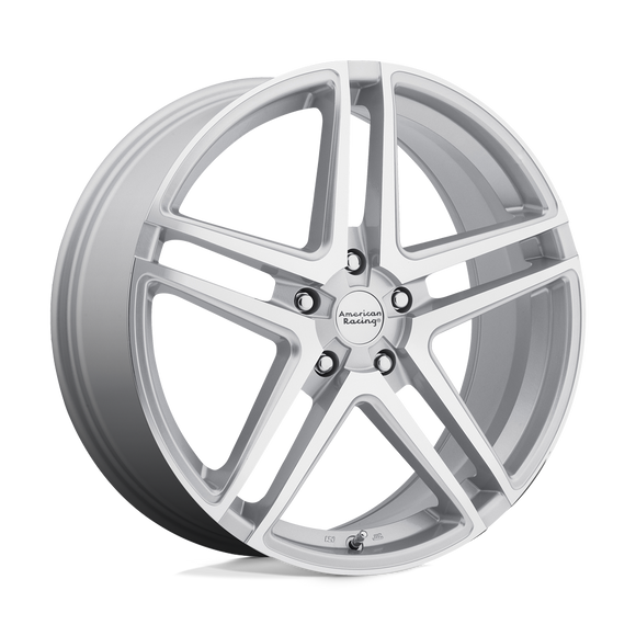 18X8 American Racing AR907 Silver w/ Machine Face Wheel/Rim 5x114.3 18-8