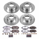 PowerStop Z36 Carbon-Fiber Ceramic Brake Pad with Drilled and Slotted Rotor Kit