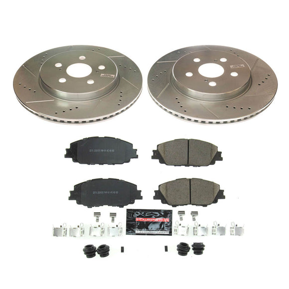 PowerStop Z23 Daily Driver Carbon-Fiber Ceramic Brake Pad and Drilled & Slotted