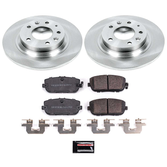 PowerStop OE Stock Replacement Low-Dust Ceramic Brake Pad and Rotor Kit