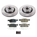 PowerStop OE Stock Replacement Low-Dust Ceramic Brake Pad and Rotor Kit