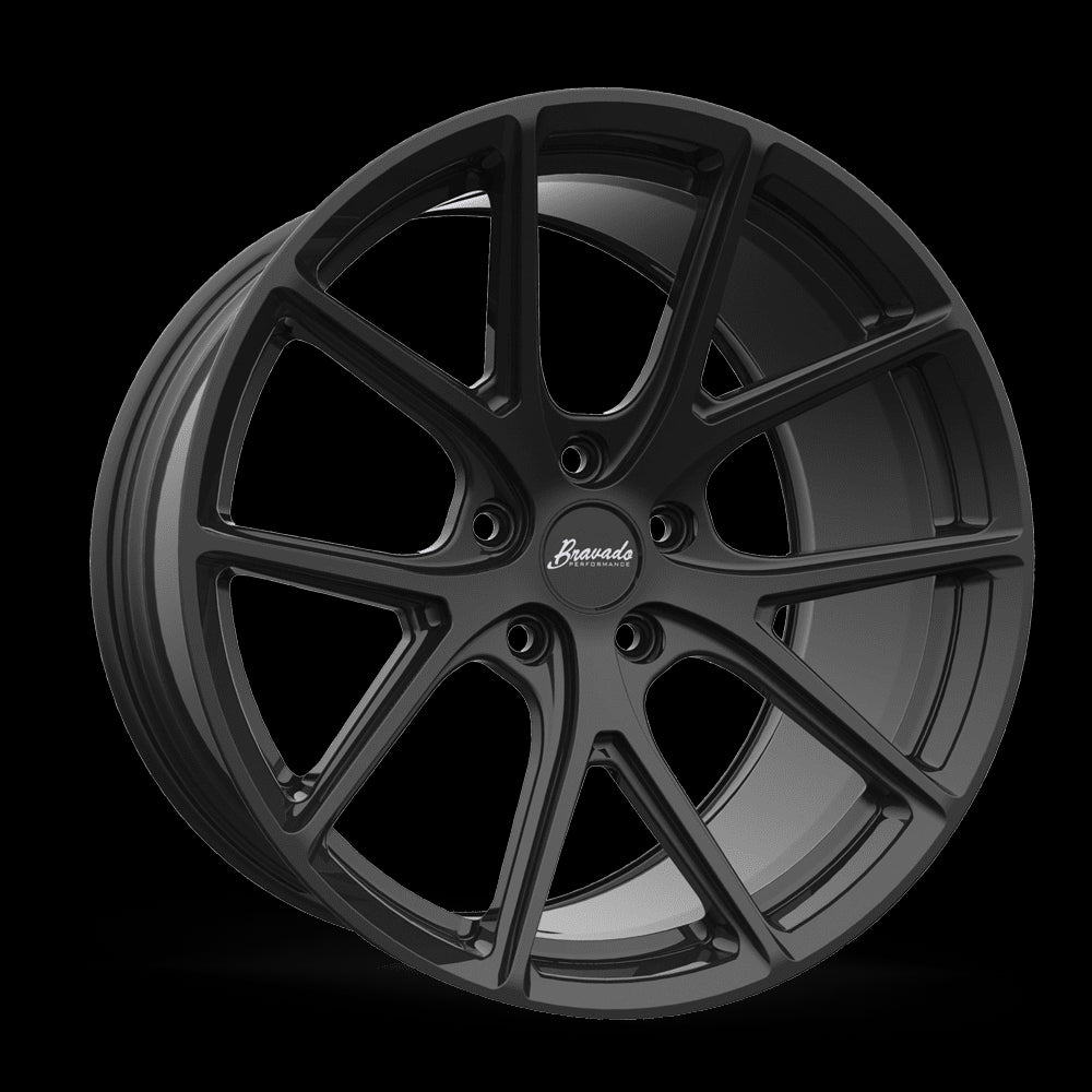 19x10.5 Bravado Tribute Matte Black 5x114.3 5x4.5 ET45 Wheel Rim