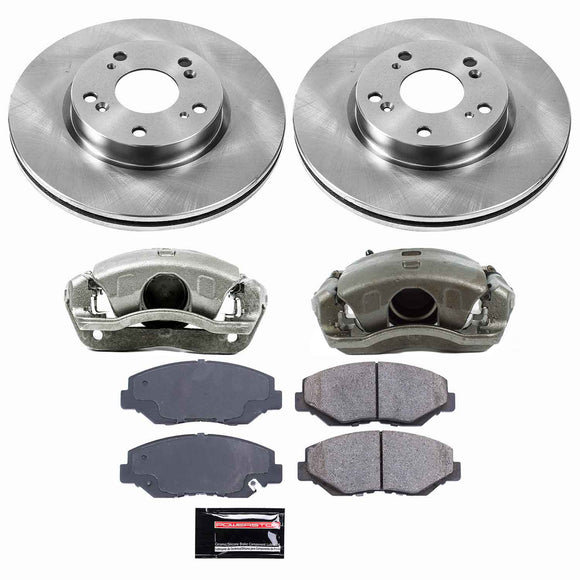 PowerStop OE Stock Replacement Low-Dust Ceramic Brake Pad, Rotor and Caliper Kit