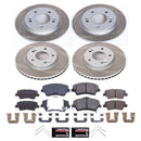 PowerStop Semi-Coated Rotor and Low-Dust Ceramic Brake Pad Kit