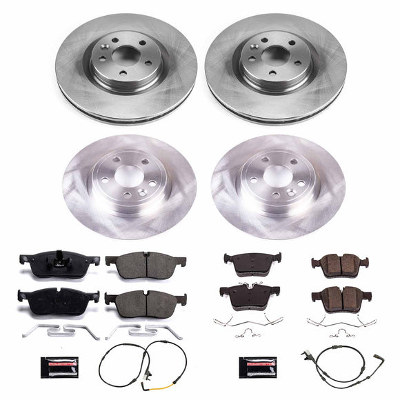 PowerStop OE Stock Replacement Low-Dust Ceramic Brake Pad and Rotor Kit