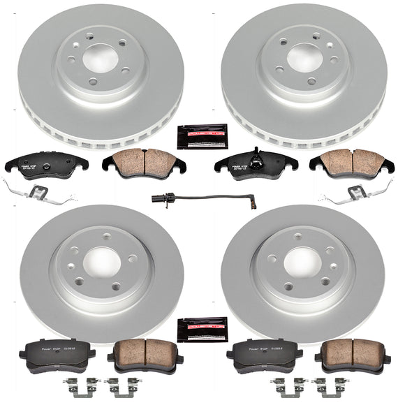 PowerStop Genuine Geomet Coated Rotor and Carbon-Fiber Ceramic Brake Pad Kit