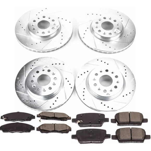 PowerStop Z23 Daily Driver Carbon-Fiber Ceramic Brake Pad and Drilled & Slotted