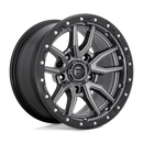 17x9 Fuel Off-Road D680 Rebel Matte Gun Metal Black Bead Ring 5x127 ET-12 Wheel