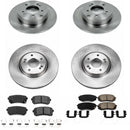 PowerStop OE Stock Replacement Low-Dust Ceramic Brake Pad and Rotor Kit