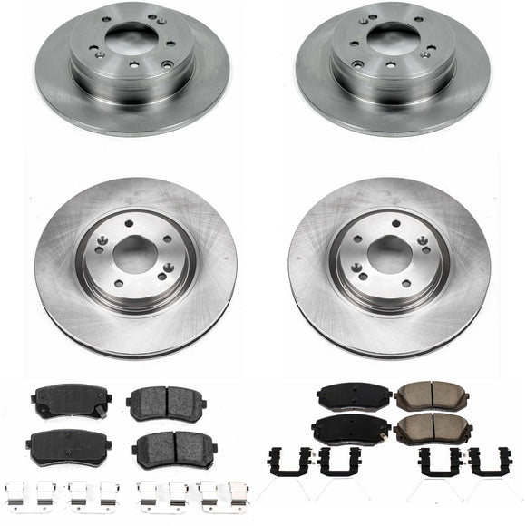 PowerStop OE Stock Replacement Low-Dust Ceramic Brake Pad and Rotor Kit