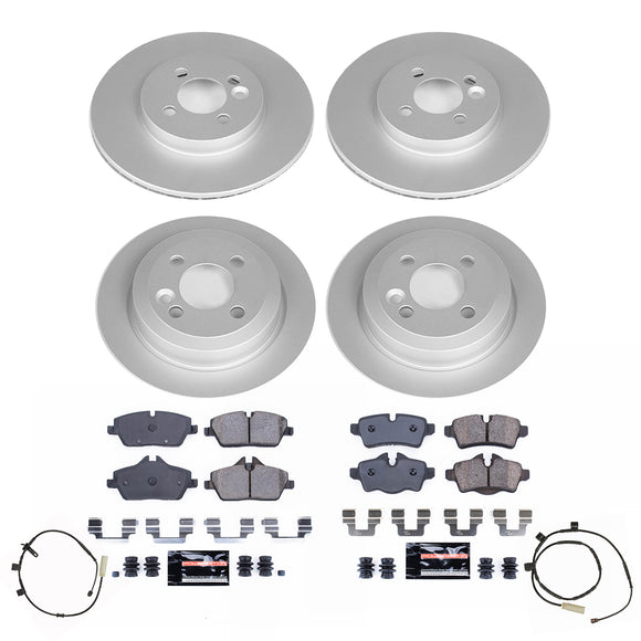 PowerStop Genuine Geomet Coated Rotor and Carbon-Fiber Ceramic Brake Pad Kit