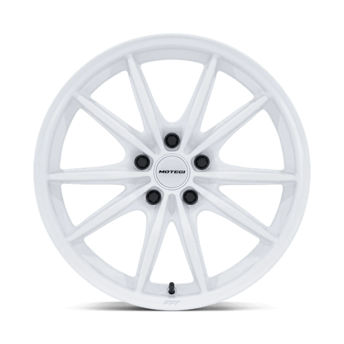 18x9.5 Motegi MR162 Zentoku Gloss White 5x114.3 ET40 CB72.56 Wheel Rim