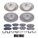 PowerStop Semi-Coated Rotor and Low-Dust Ceramic Brake Pad Kit