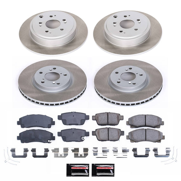PowerStop Semi-Coated Rotor and Low-Dust Ceramic Brake Pad Kit