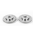 PowerStop Evolution Drilled Slotted Rotors Pair Front For Honda Accord