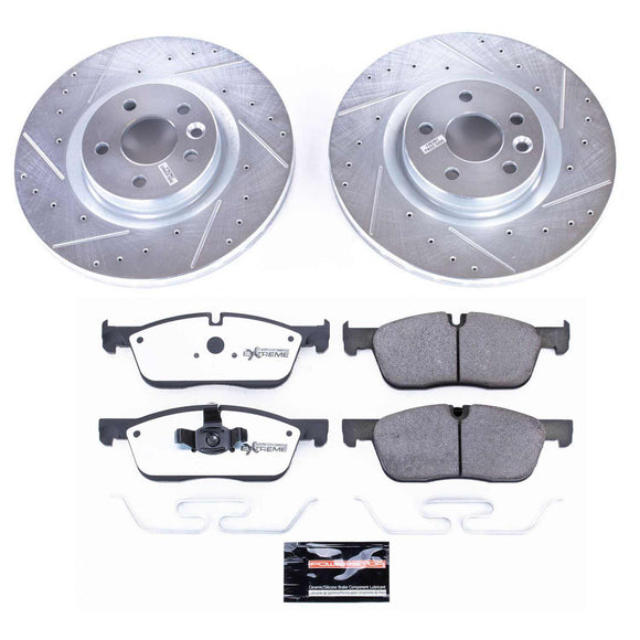 PowerStop Z36 Carbon-Fiber Ceramic Brake Pad with Drilled and Slotted Rotor Kit