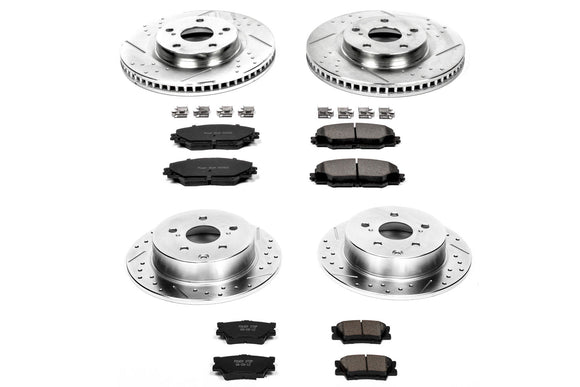 PowerStop Z23 Daily Driver Carbon-Fiber Ceramic Brake Pad and Drilled & Slotted