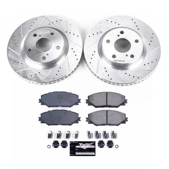PowerStop Z23 Daily Driver Carbon-Fiber Ceramic Brake Pad and Drilled & Slotted