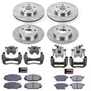 PowerStop OE Stock Replacement Low-Dust Ceramic Brake Pad, Rotor and Caliper Kit