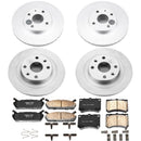 PowerStop Genuine Geomet Coated Rotor and Low-Dust Ceramic Brake Pad Kit