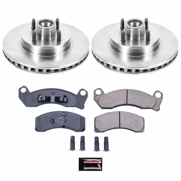 PowerStop OE Stock Replacement Low-Dust Ceramic Brake Pad and Rotor Kit