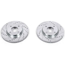 PowerStop Evolution Drilled Slotted Rotors Pair Front For Nissan Versa