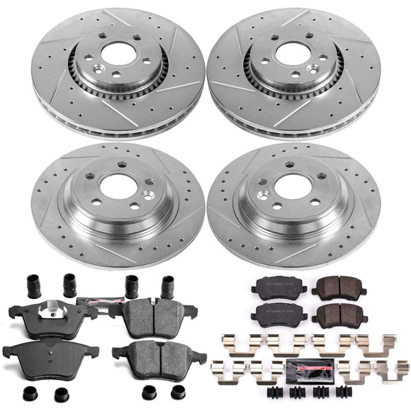 PowerStop Z23 Daily Driver Carbon-Fiber Ceramic Brake Pad and Drilled & Slotted