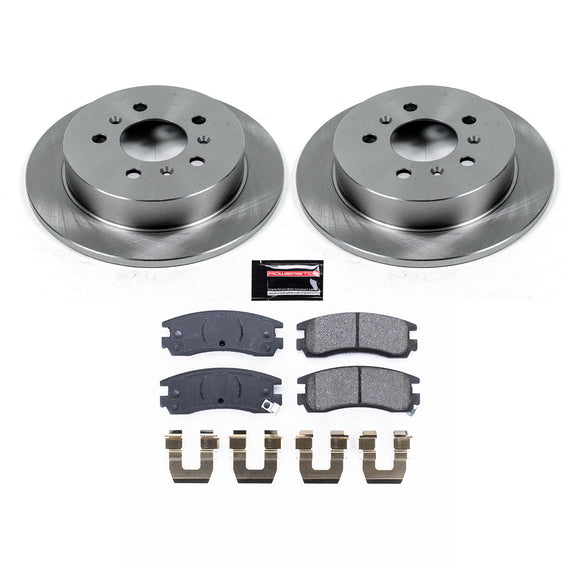 PowerStop OE Stock Replacement Low-Dust Ceramic Brake Pad and Rotor Kit