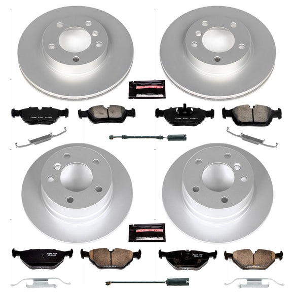 PowerStop Genuine Geomet Coated Rotor and Carbon-Fiber Ceramic Brake Pad Kit