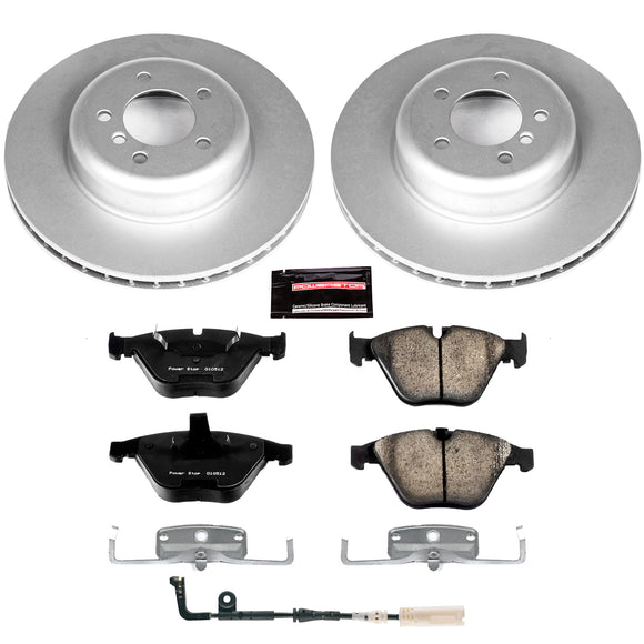 PowerStop Genuine Geomet Coated Rotor and Carbon-Fiber Ceramic Brake Pad Kit