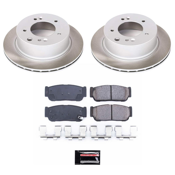 PowerStop Semi-Coated Rotor and Low-Dust Ceramic Brake Pad Kit