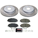 PowerStop Semi-Coated Rotor and Low-Dust Ceramic Brake Pad Kit